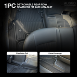 7D Injection Floor Mats + Black Door Sill Protector for ISUZU MUX MU-X 2021-Onwards