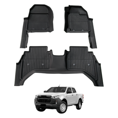7D Injection Floor Mats for ISUZU D-MAX DMAX Dual Cab 2020-Onwards