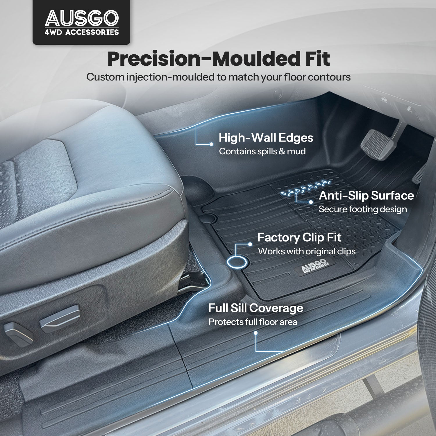 7D Injection Floor Mats for ISUZU MU-X MUX 2021-Onwards
