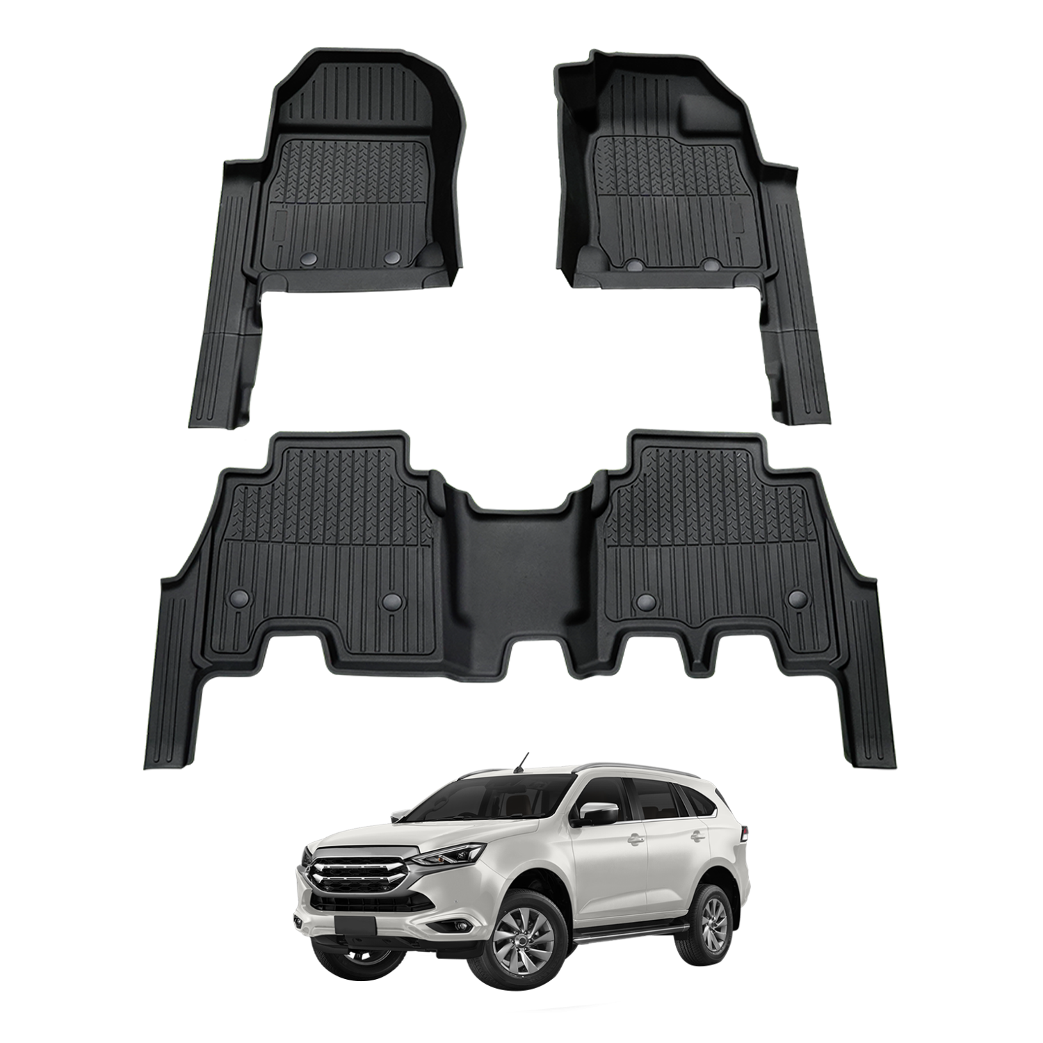 PRE-ORDER 7D Injection Floor Mats for ISUZU MU-X MUX 2021-Onwards
