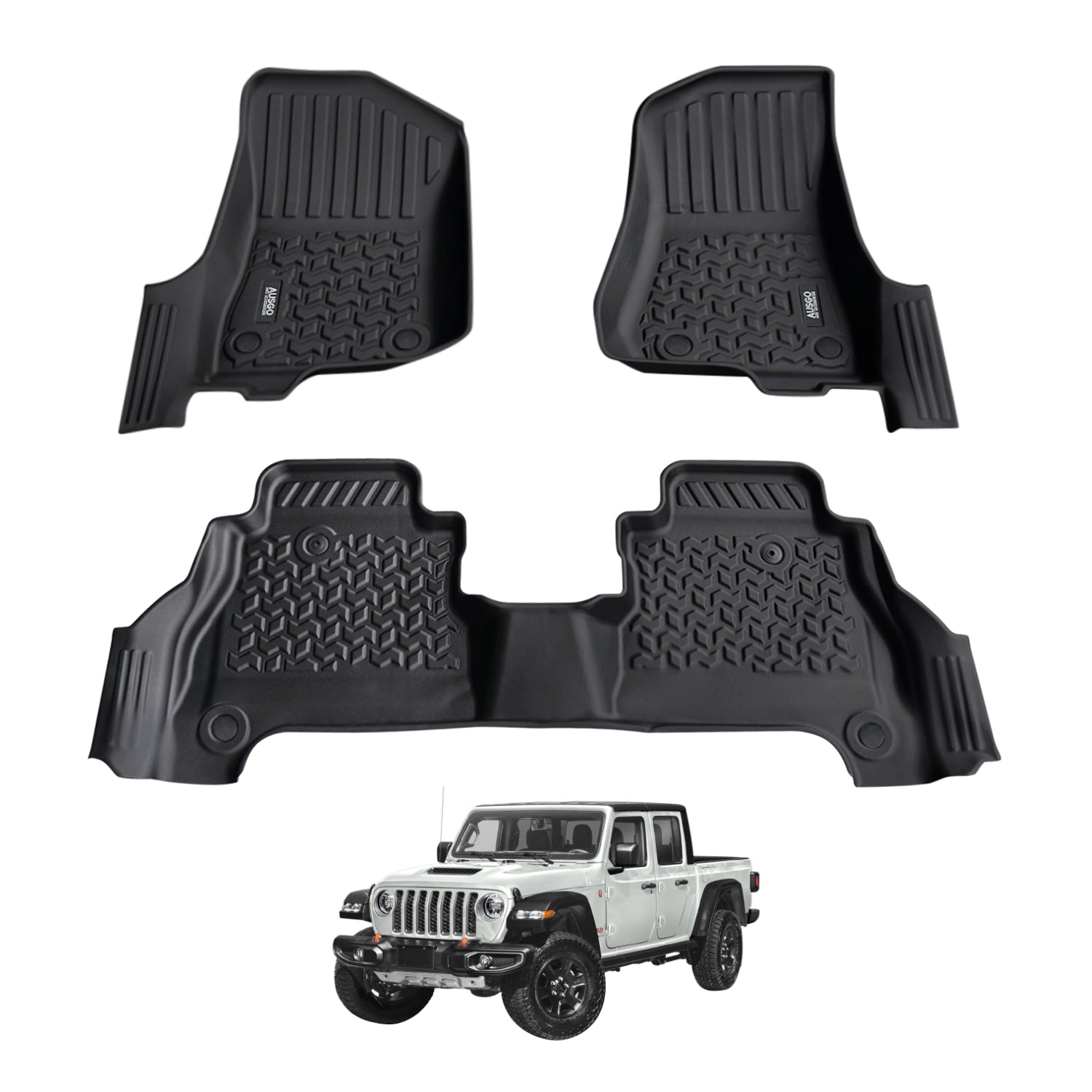PRE-ORDER 5D Car Floor Mats for Jeep Gladiator Dual Cab 2020-Onwards