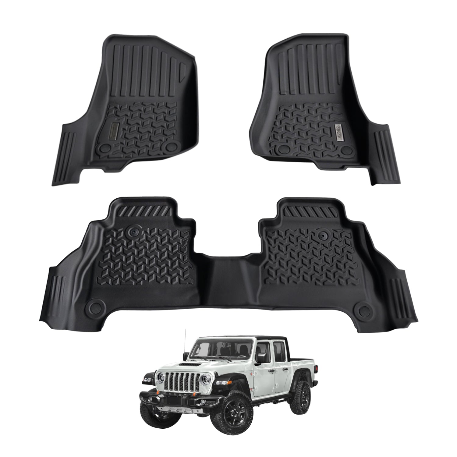 5D Car Floor Mats for Jeep Gladiator Dual Cab 2020-Onwards