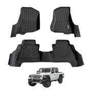5D Car Floor Mats for Jeep Gladiator Dual Cab 2020-Onwards