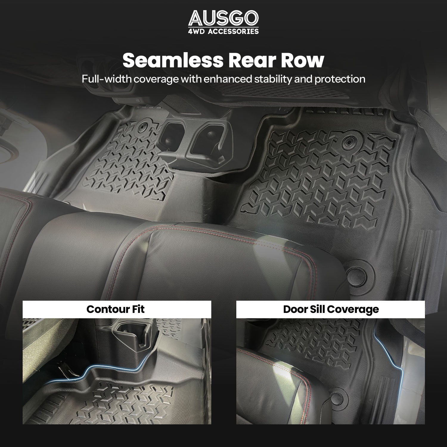 5D Car Floor Mats for Jeep Gladiator Dual Cab 2020-Onwards