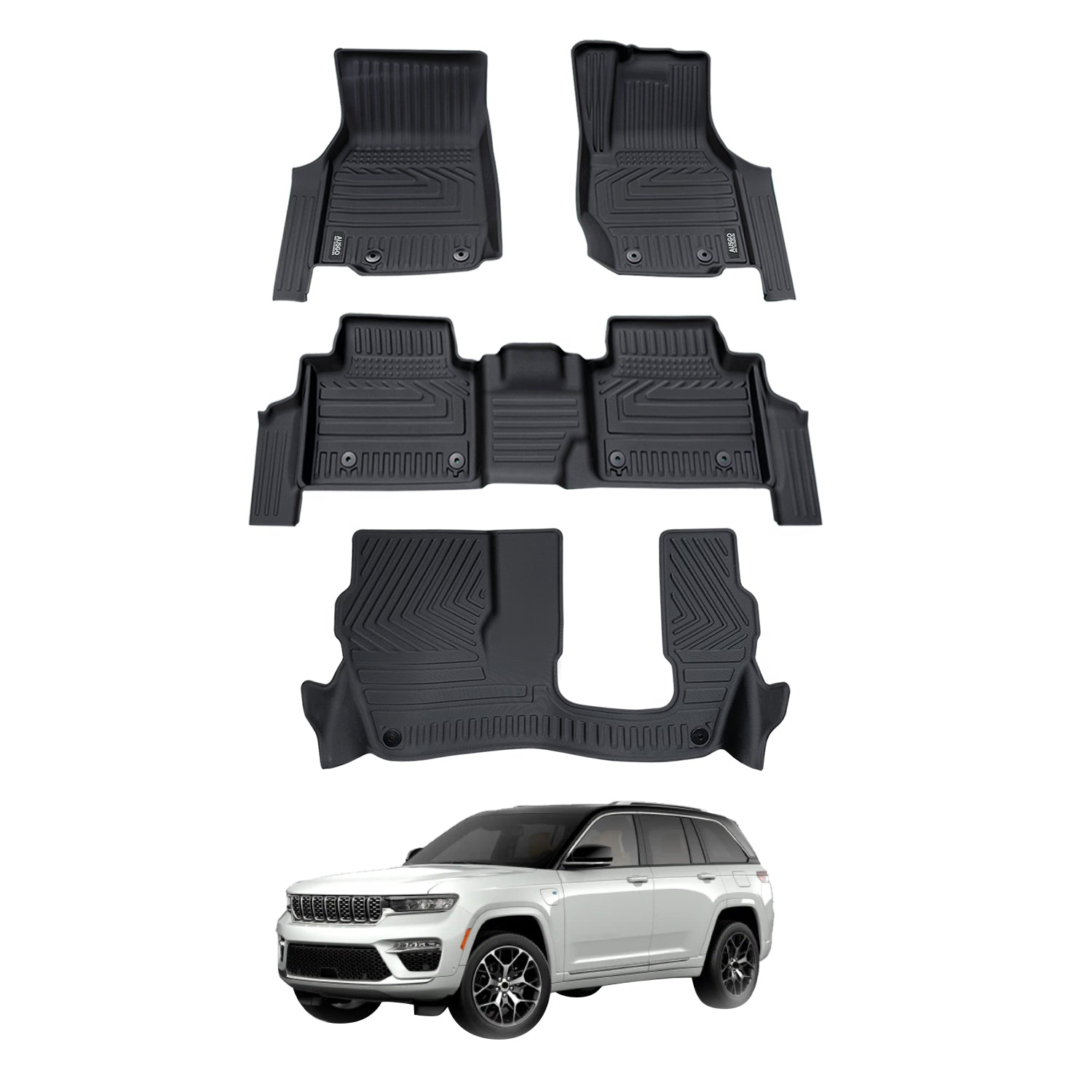 5D Car Floor Mats for Jeep Grand Cherokee L WL Series 7-Seat 2021-Onwards