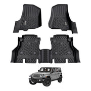 5D Car Floor Mats for Jeep Wrangler JL Series 4Door 2018-Onwards