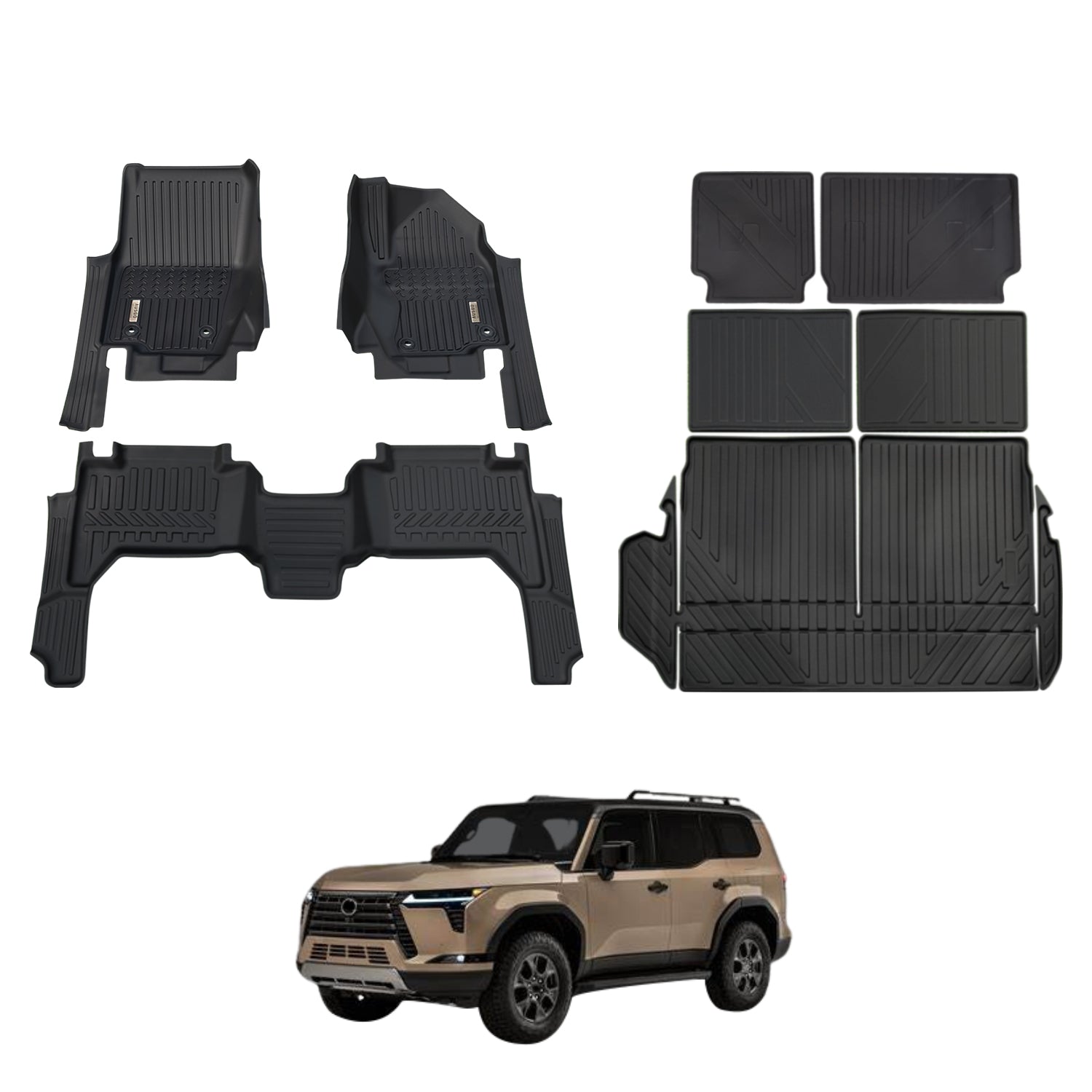 7D Car Floor Mats for Lexus GX550 2024-Onwards