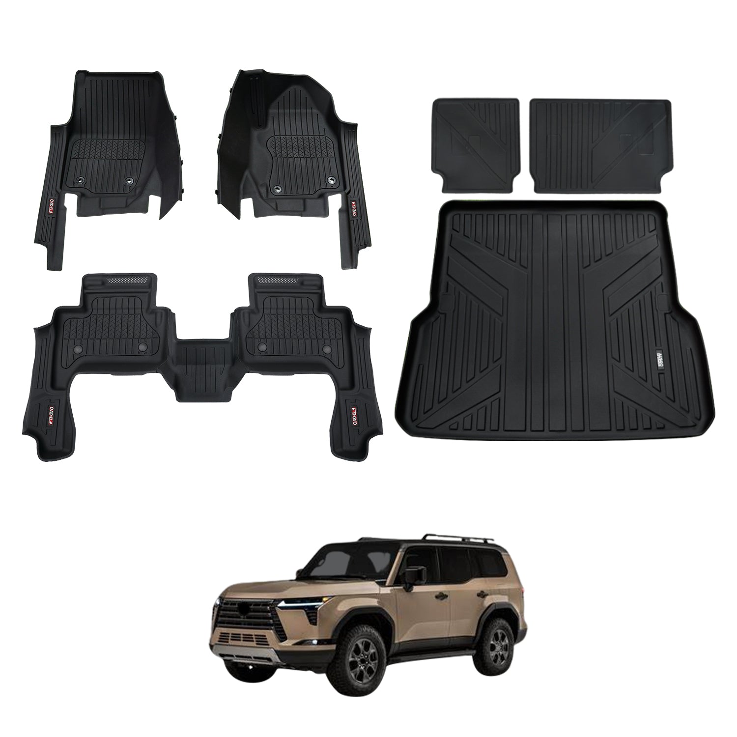 7D Injection Floor Mats for Lexus GX550 2024-Onwards