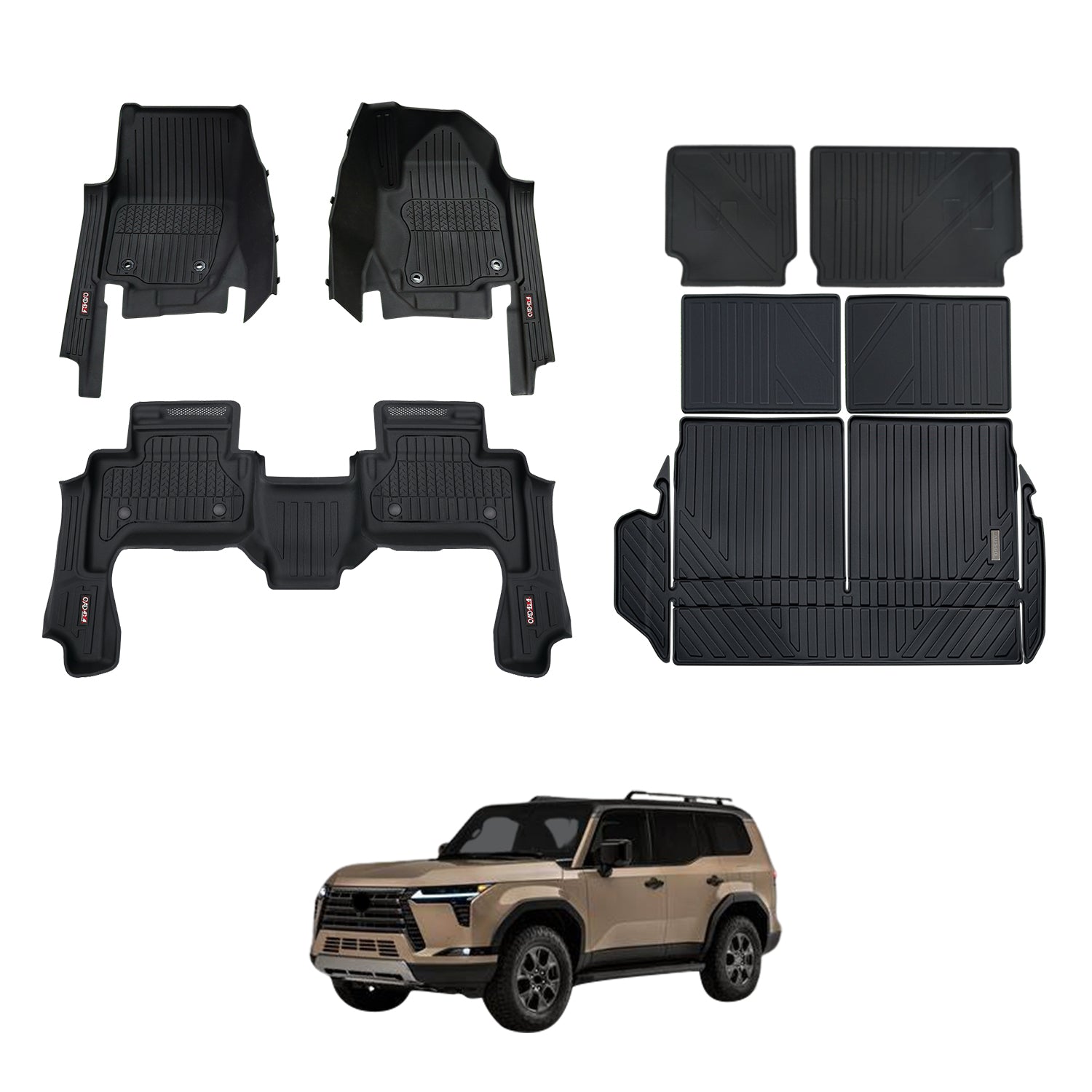 7D Injection Floor Mats for Lexus GX550 2024-Onwards
