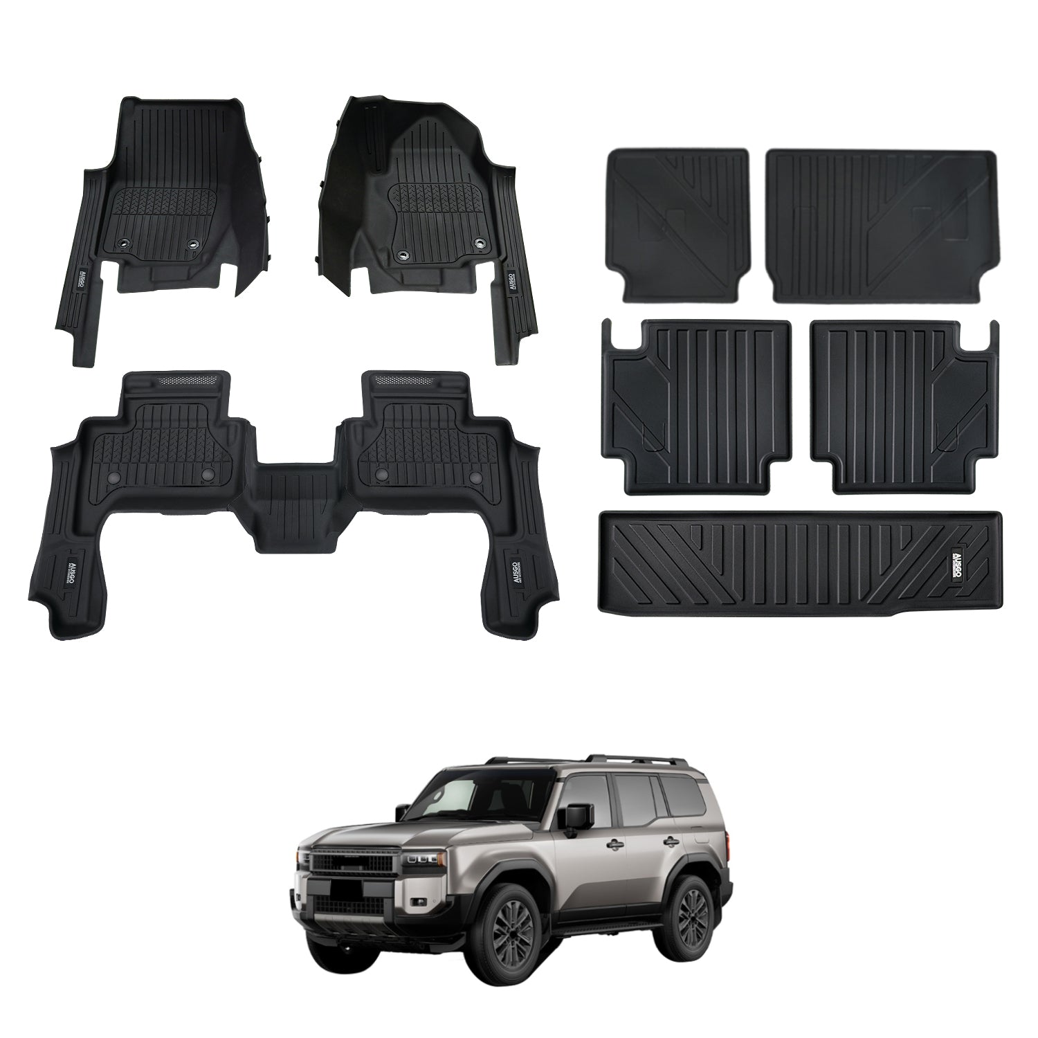 7D Injection Floor Mats for Toyota LandCruiser Prado 250 Series 2024-Onwards