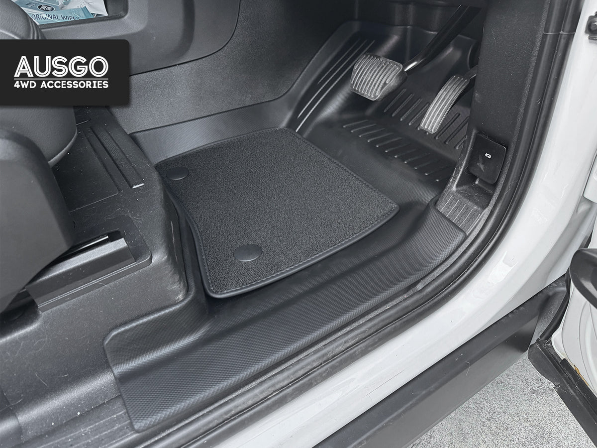 Double-Layer Car Floor Mats for Land Rover Defender L663 Series 110 5-Seat 2020-Onwards