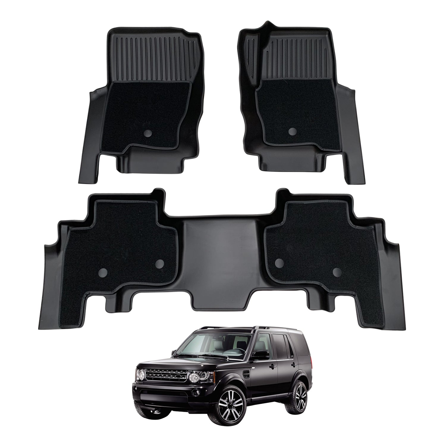 Double-Layer Car Floor Mats for Land Rover Discovery 3 4 2004-2016