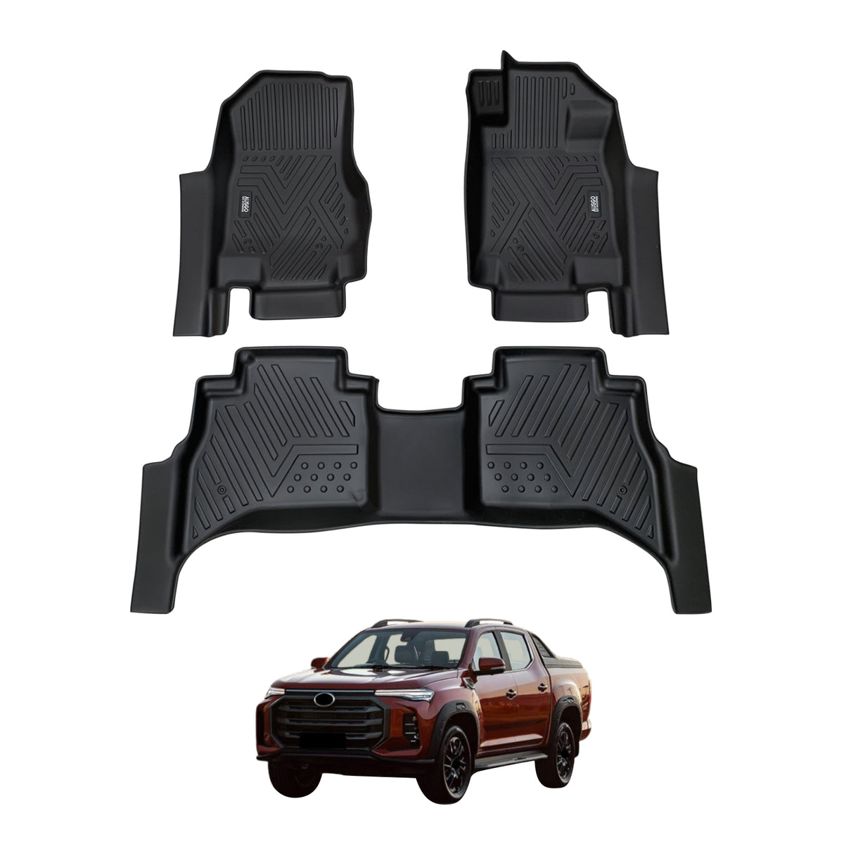 5D Car Floor Mats for LDV T60 Auto Transmission 2022-Onwards