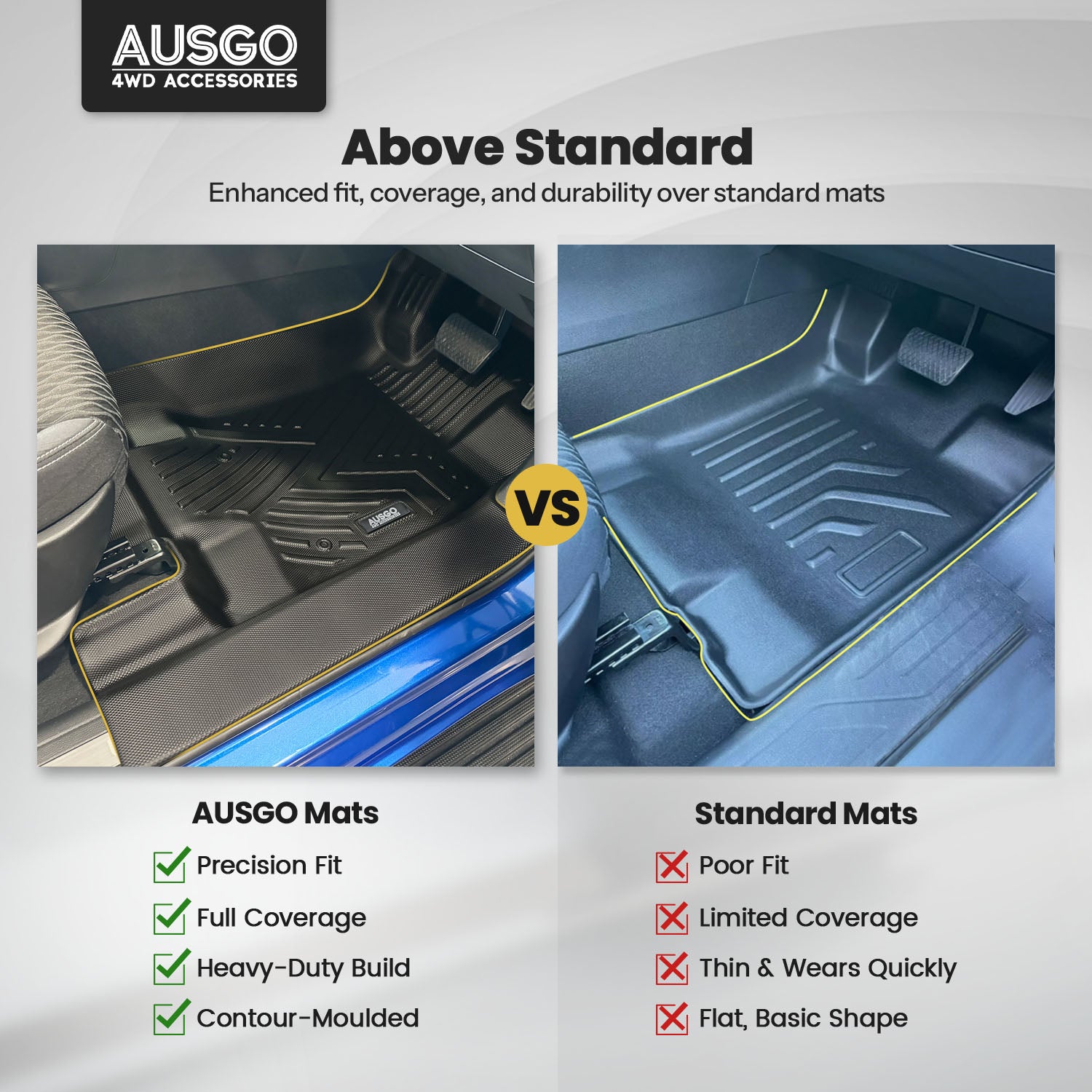 5D Car Floor Mats for LDV T60 Auto Transmission 2022-Onwards