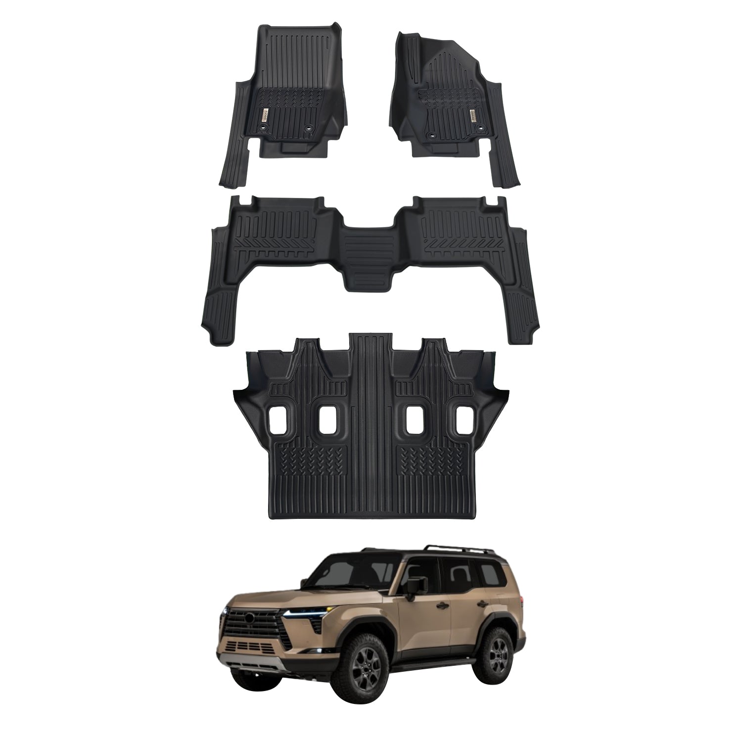 7D Car Floor Mats for Lexus GX550 2024-Onwards