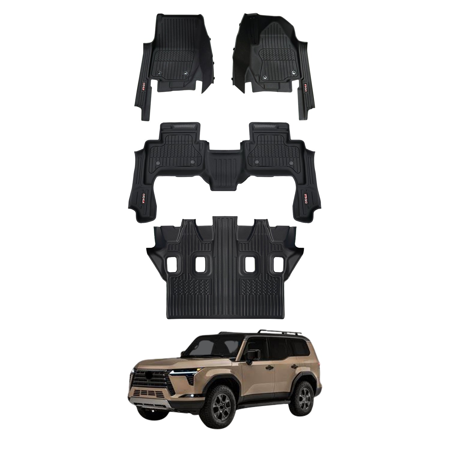 7D Injection Floor Mats for Lexus GX550 2024-Onwards