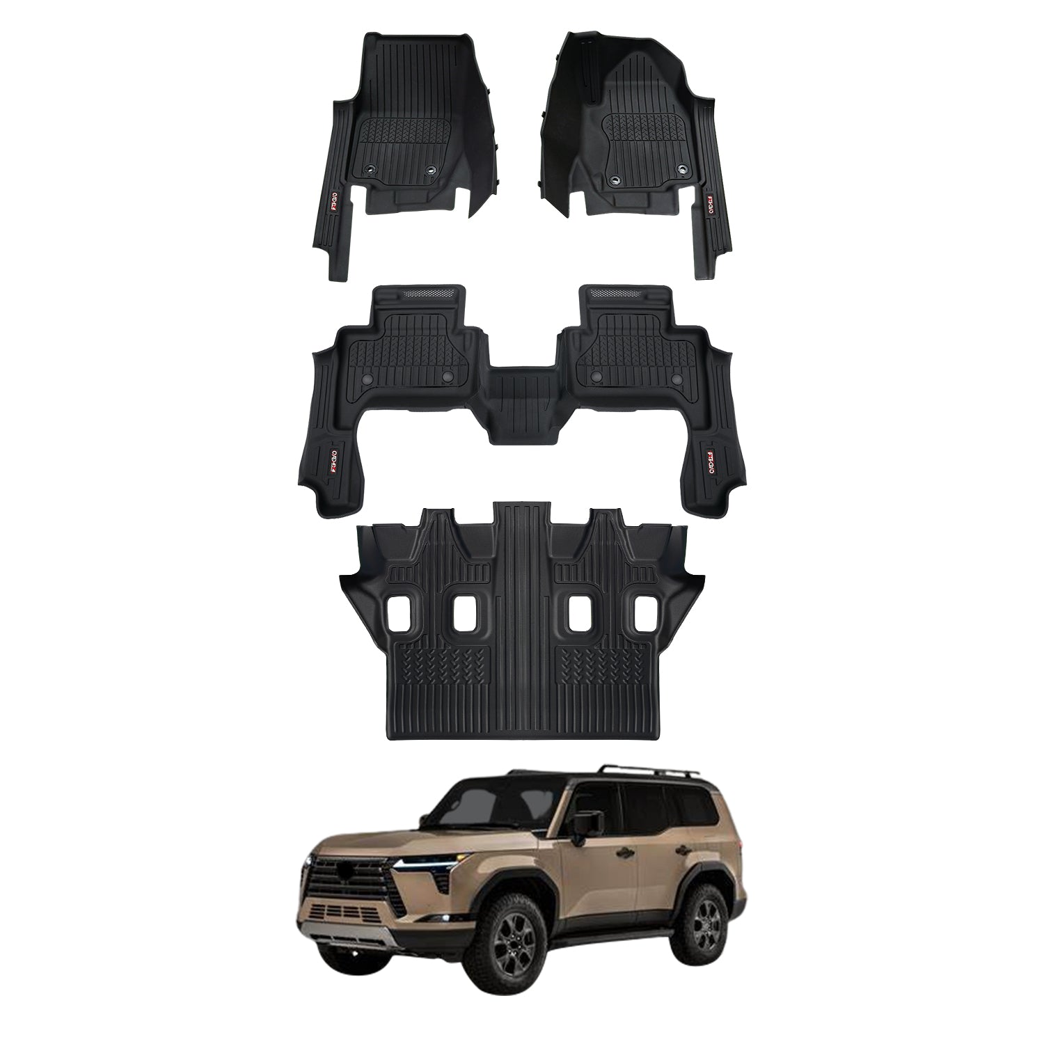 7D Injection Floor Mats for Lexus GX550 2024-Onwards