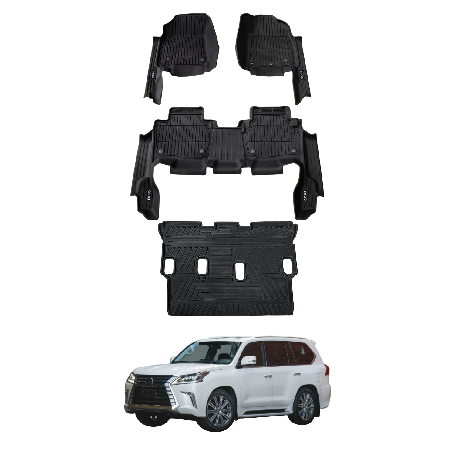 7D Injection Floor Mats for Lexus LX570 LX Series 2013-2021