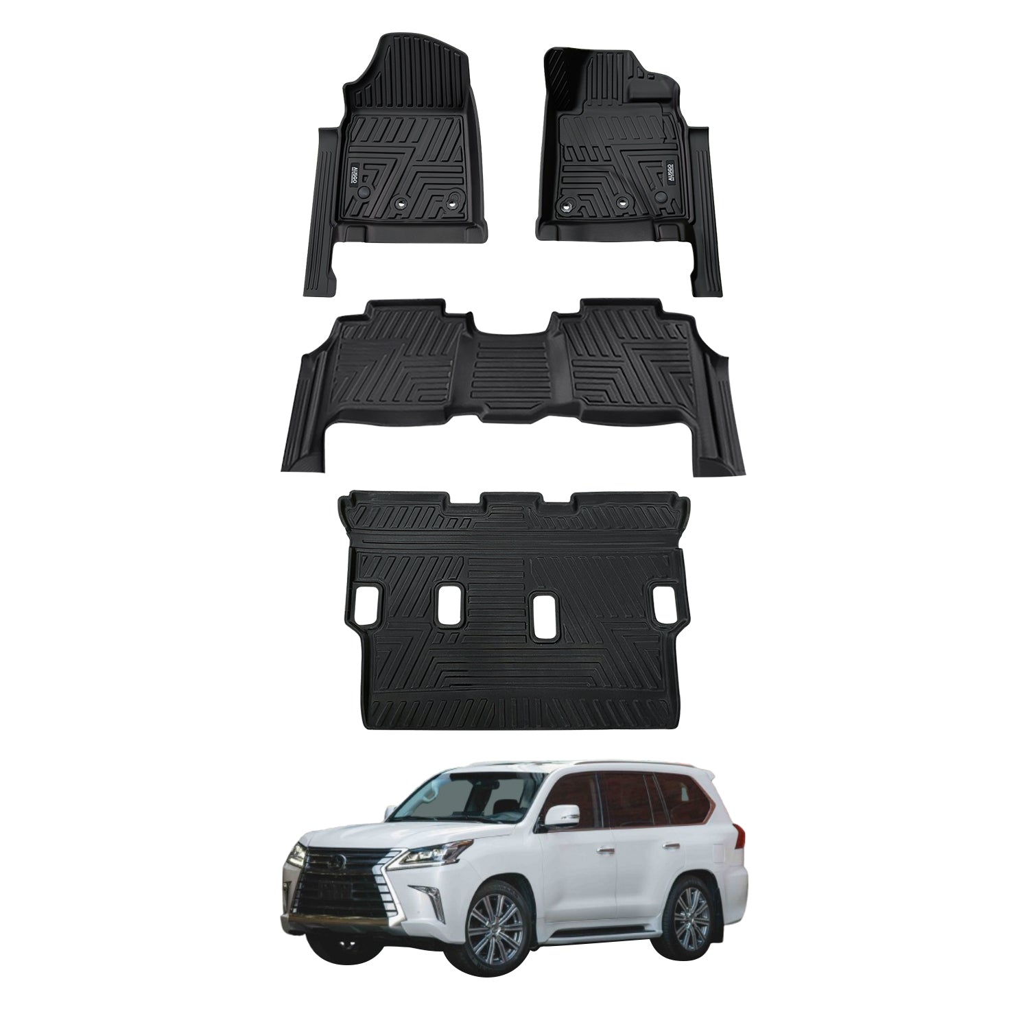 5D Car Floor Mats for Lexus LX570 LX Series 2013-2021