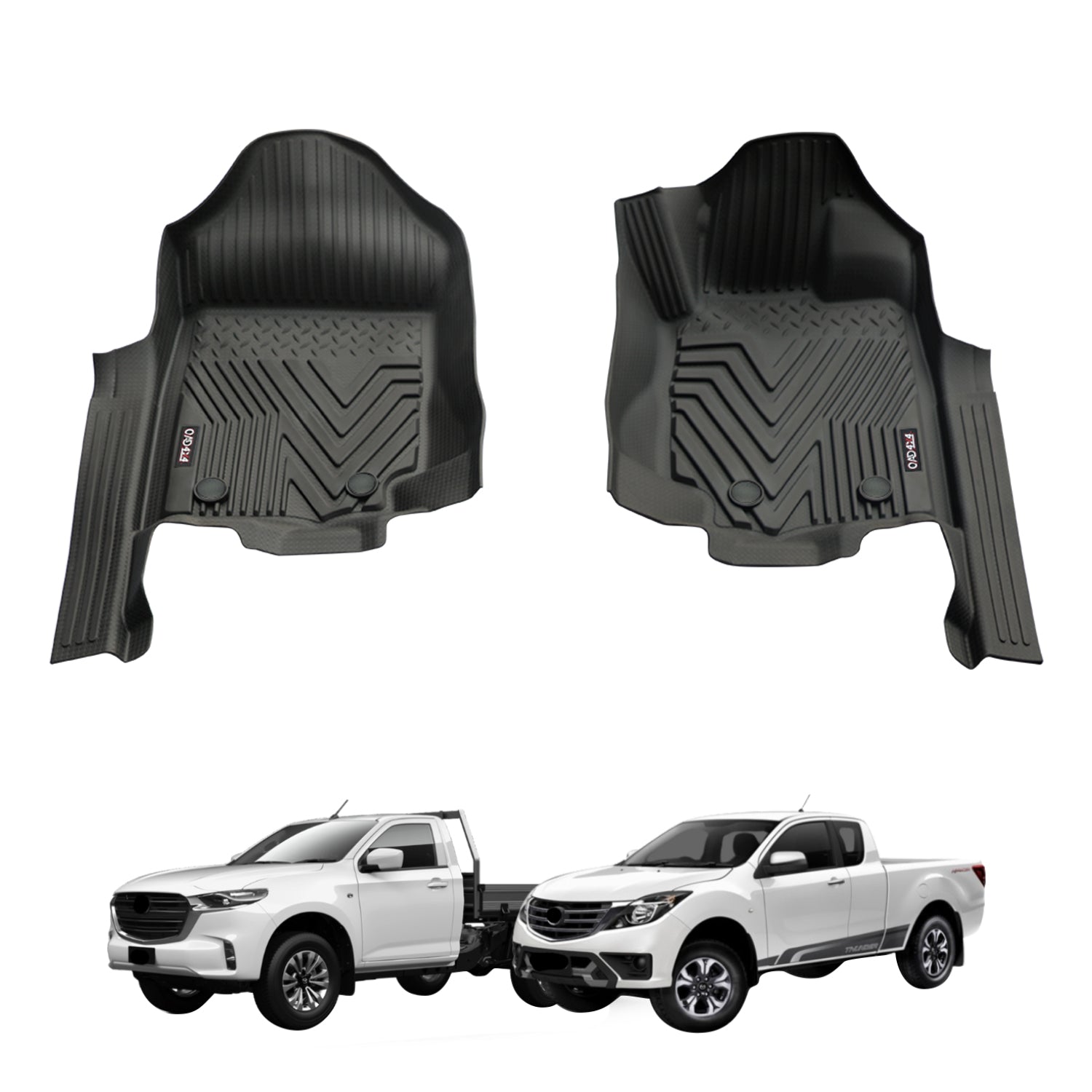 5D Injection Floor Mats for Mazda BT-50 BT50 Single / Extra Cab 2011-2020