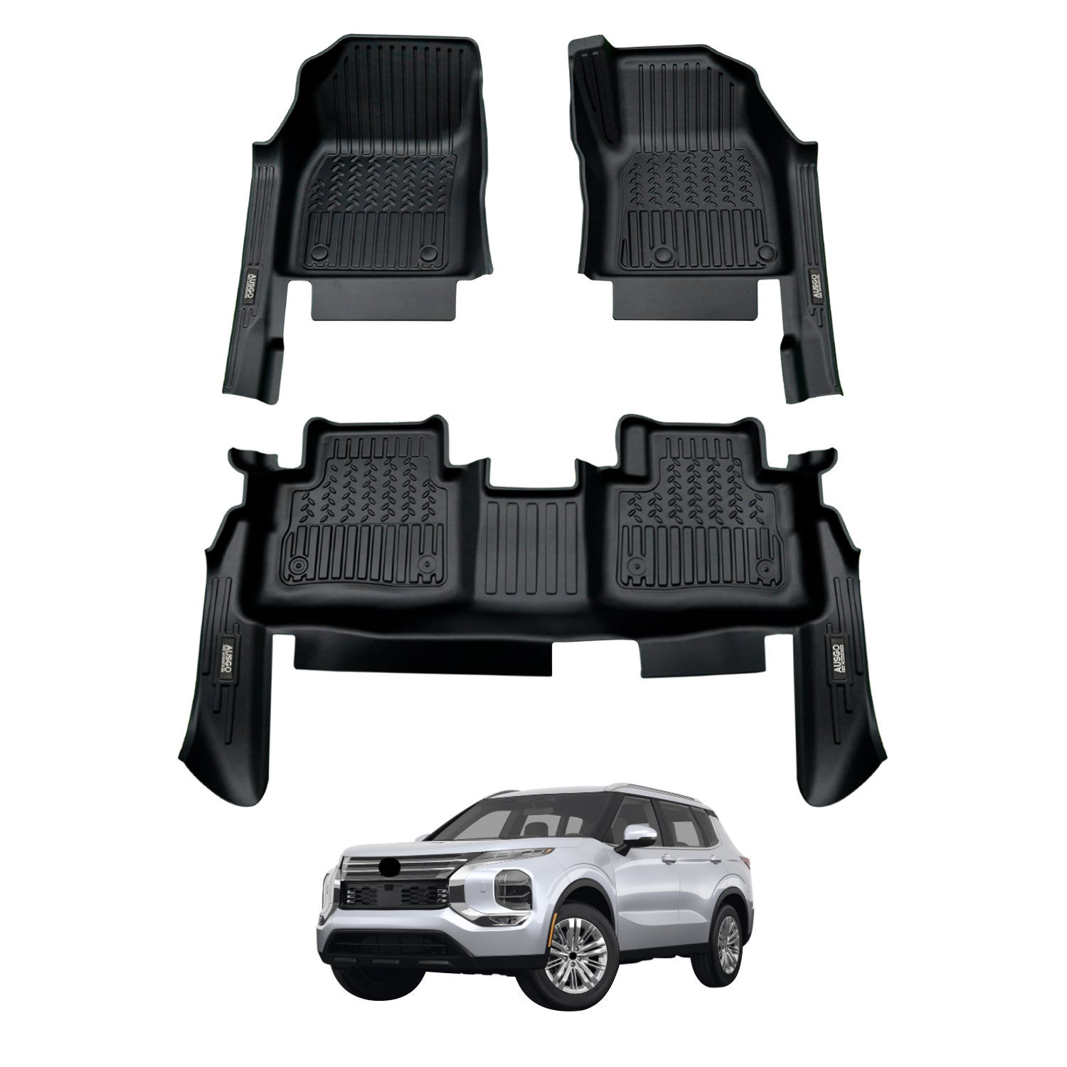 7D Car Floor Mats for Mitsubishi Outlander 7 Seater Petrol 2021-Onwards