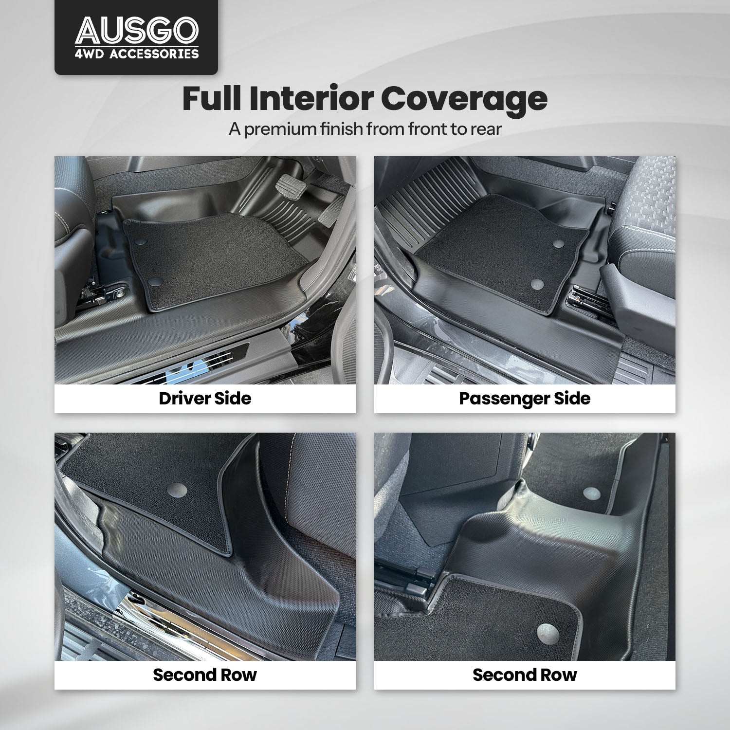 Double-Layer Car Floor Mats for Nissan Navara D27 Dual Cab 2026-Onwards