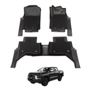 Double-Layer Car Floor Mats for Mitsubishi Triton MV Next-Gen Dual Cab 2024-Onwards
