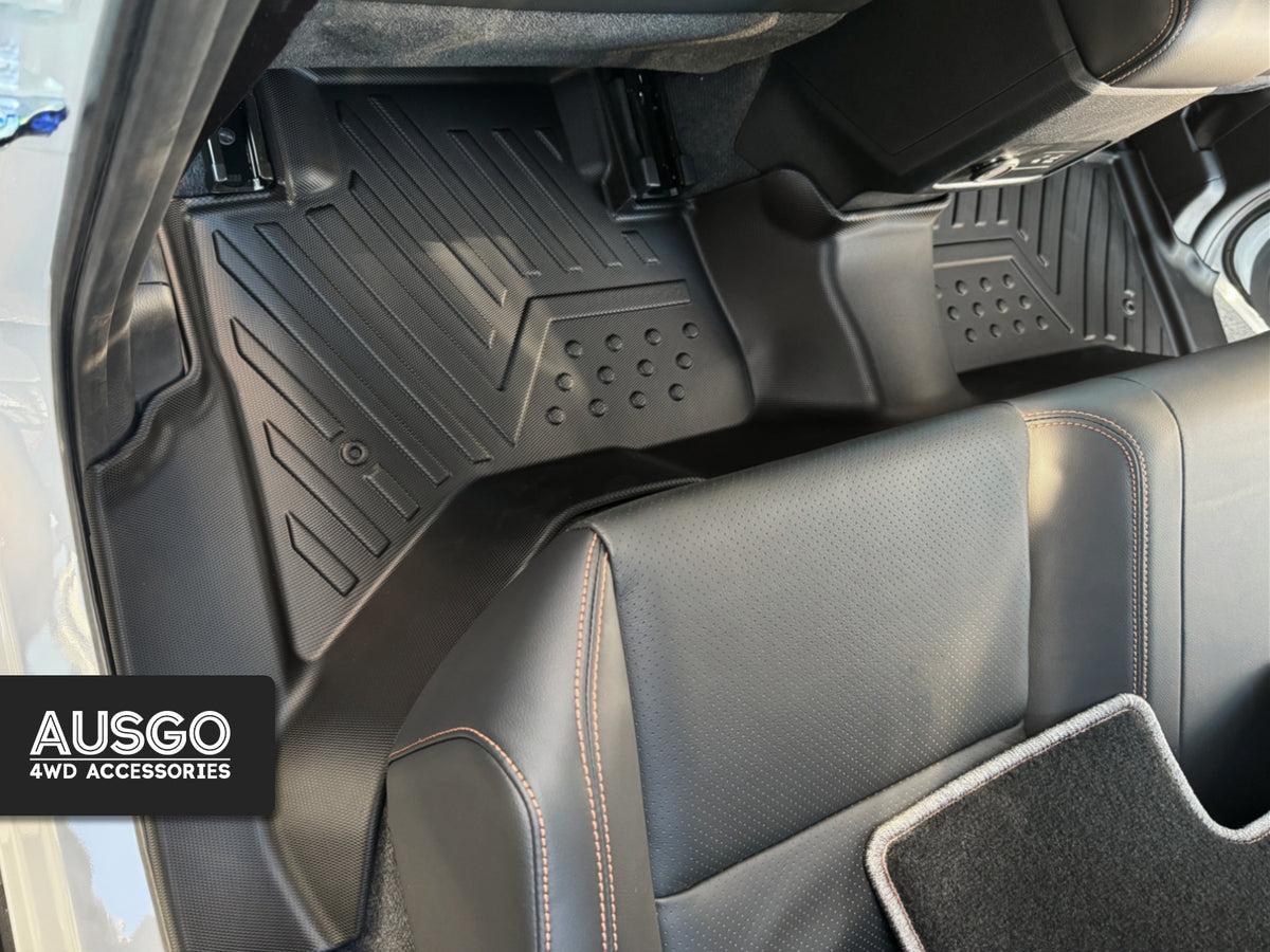 Car Floor Mats + Door Sill Protector for Mitsubishi Triton MV Dual Cab 2024-Onwards