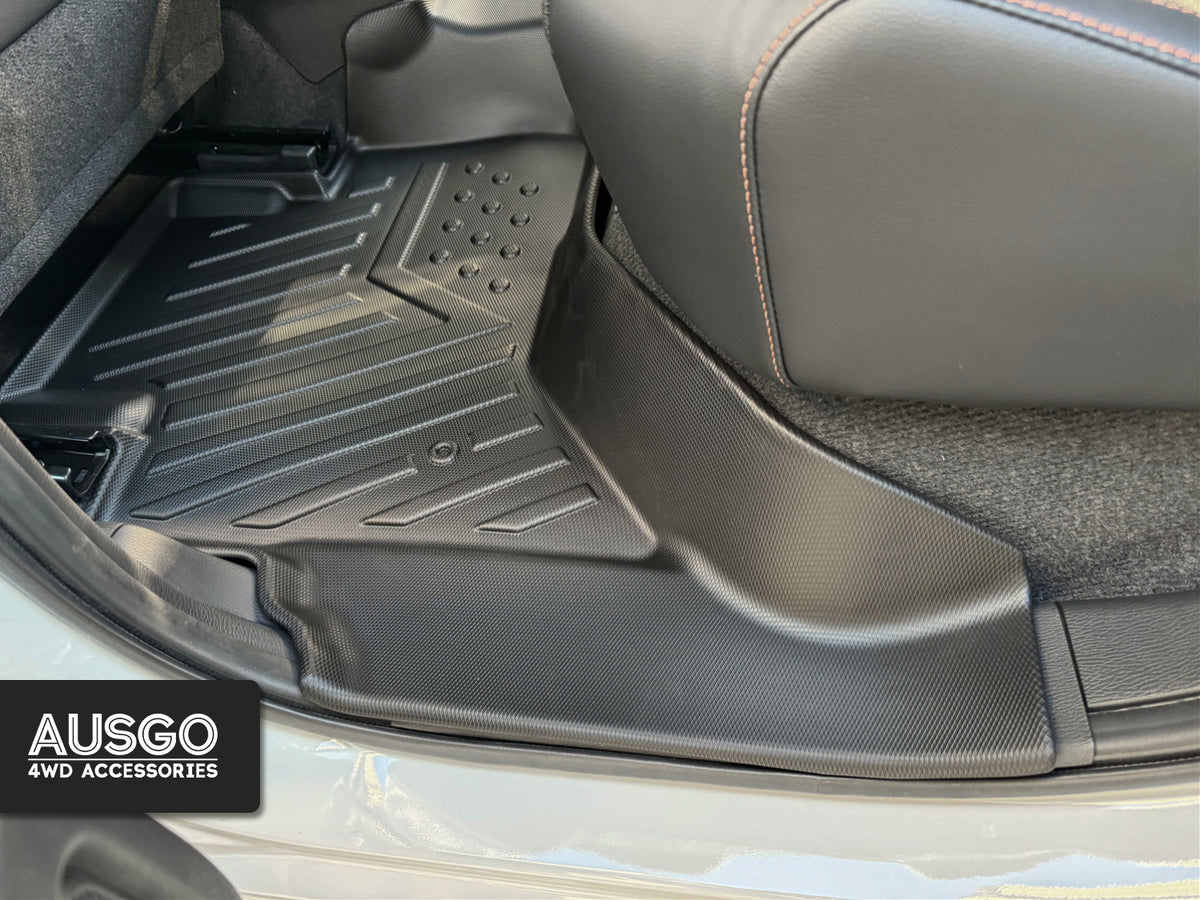 Car Floor Mats + Door Sill Protector for Mitsubishi Triton MV Dual Cab 2024-Onwards
