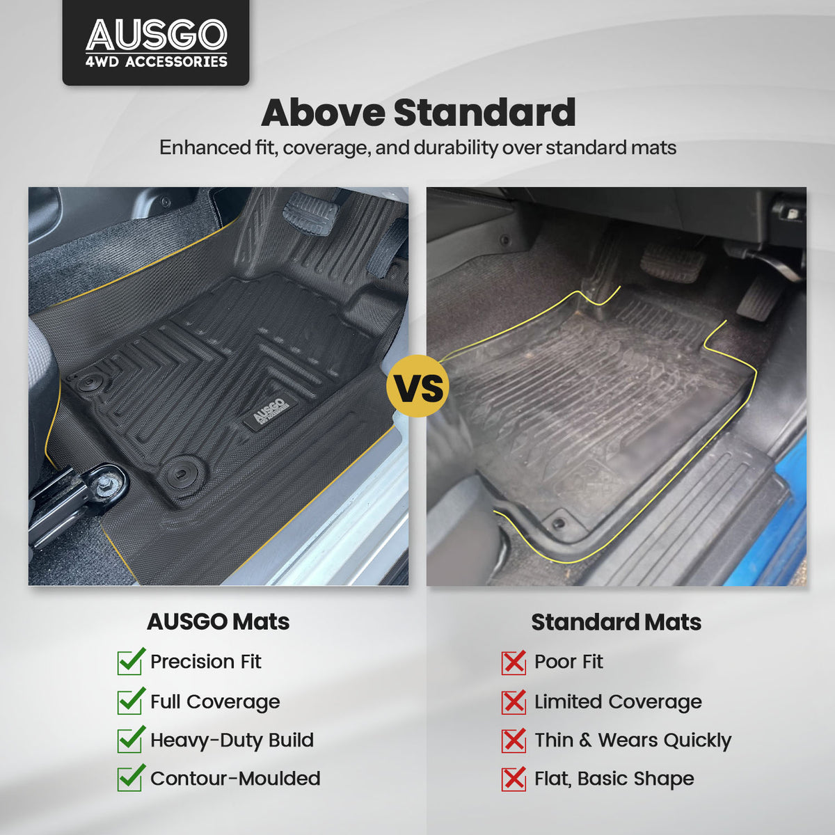 5D Car Floor Mats for Mitsubishi Triton ML MN Series Dual Cab 2006-2015