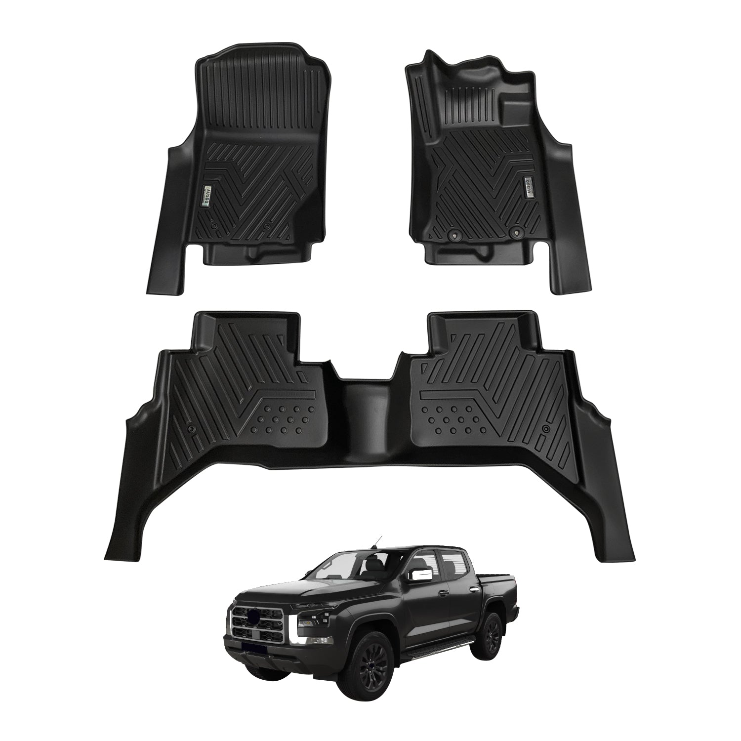 5D Car Floor Mats for Mitsubishi Triton MV Next-Gen Dual Cab 2024-Onwards