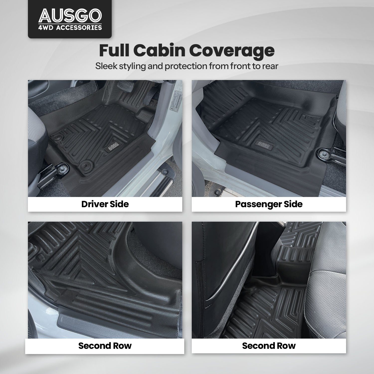 5D Car Floor Mats for Mitsubishi Triton MQ MR Series Dual Cab 2015-2024