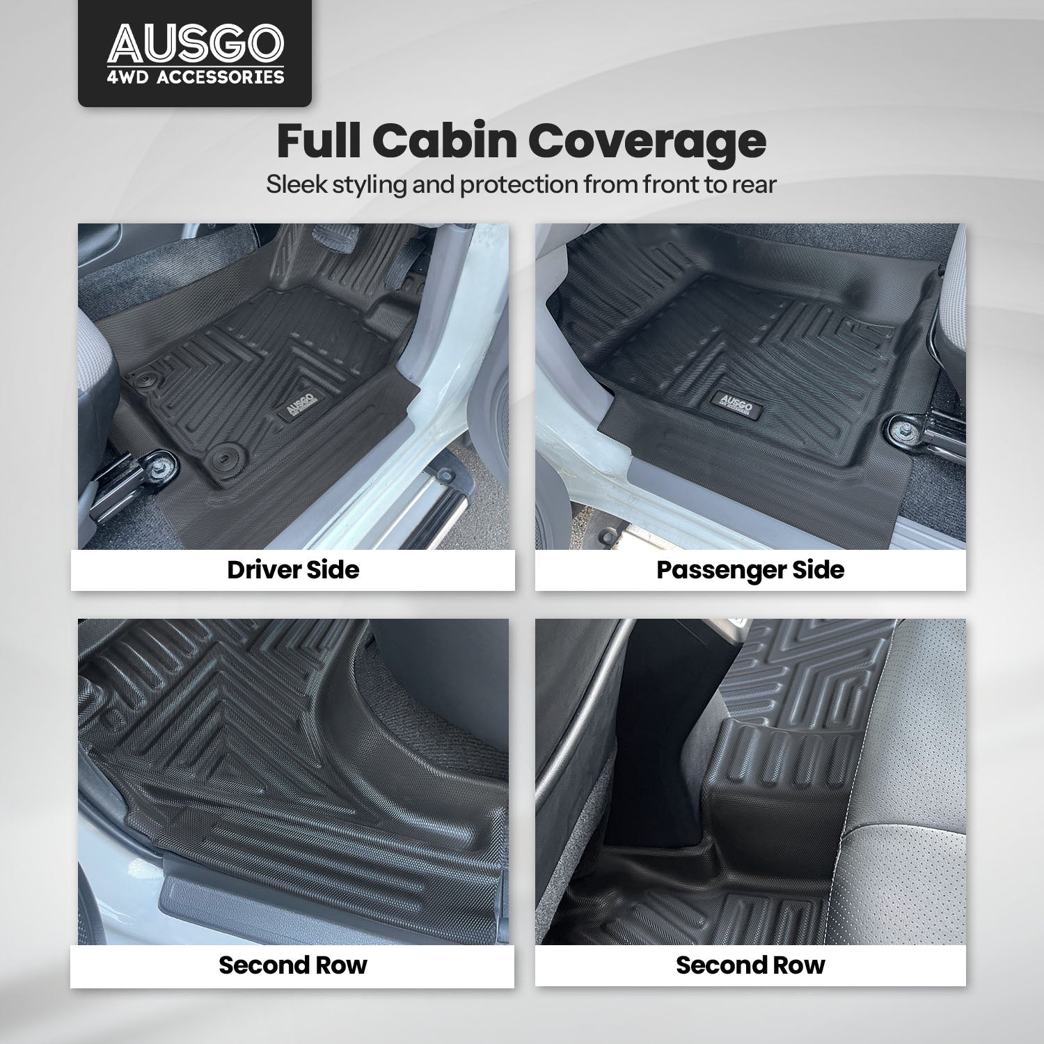 5D Car Floor Mats for Mitsubishi Triton MQ MR Series Dual Cab 2015-2024