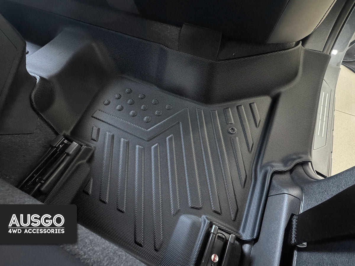 Car Floor Mats + Black Door Sill Protector for Nissan Navara D27 Dual Cab 2026-Onwards