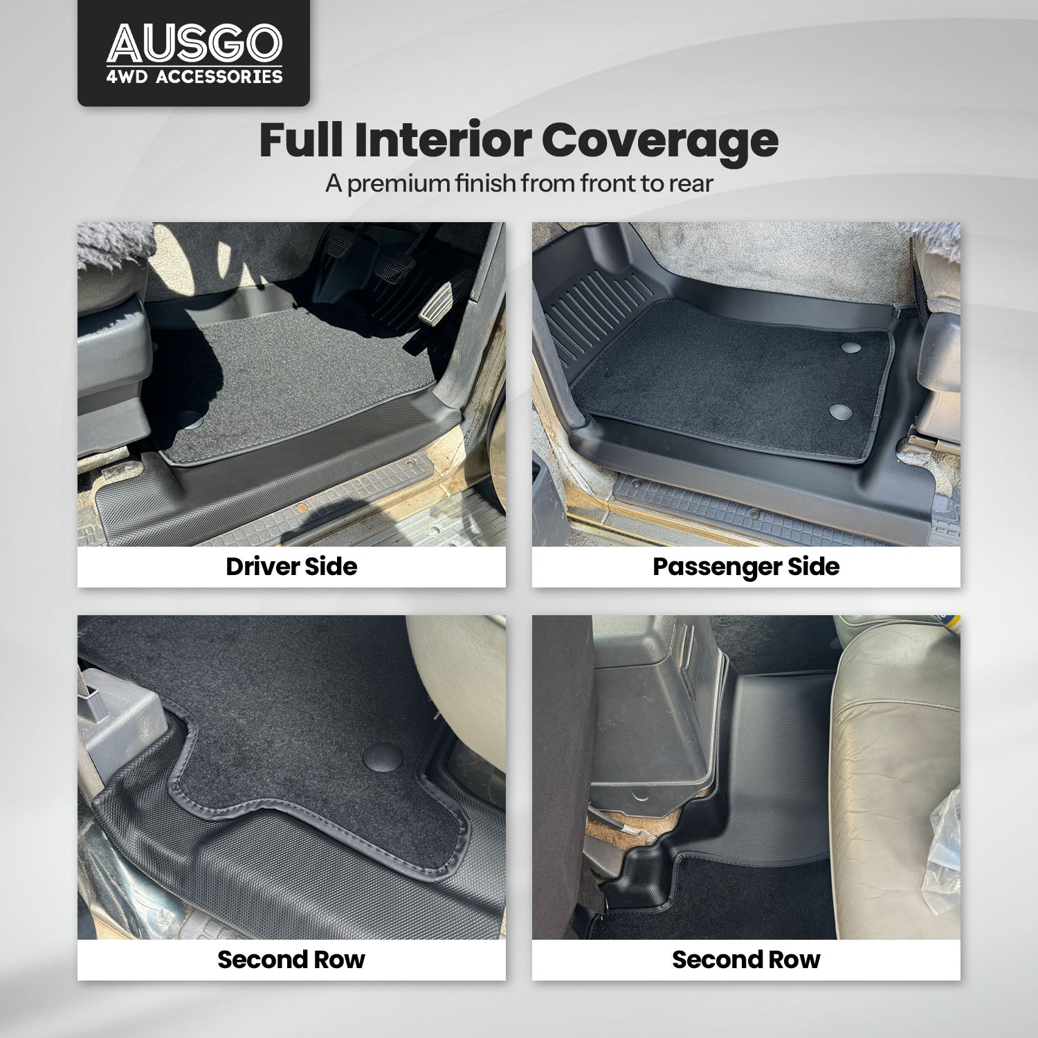 Double-Layer Car Floor Mats + Door Sill Protector for Nissan Navara D27 Dual Cab 2026-Onwards