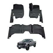 5D Car Floor Mats for RAM 1500 DS Series Crew Cab 2017-2022