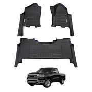 PRE-ORDER 5D Car Floor Mats for RAM 1500 DT Series Crew Cab 2020-2023
