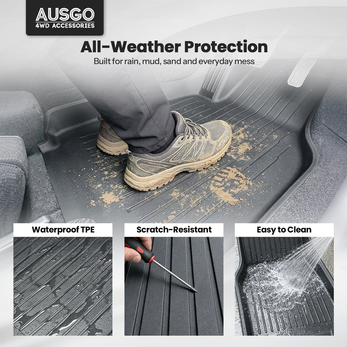 Injection 3D Car Floor Mats for Tesla Model Y Juniper 2025-Onwards