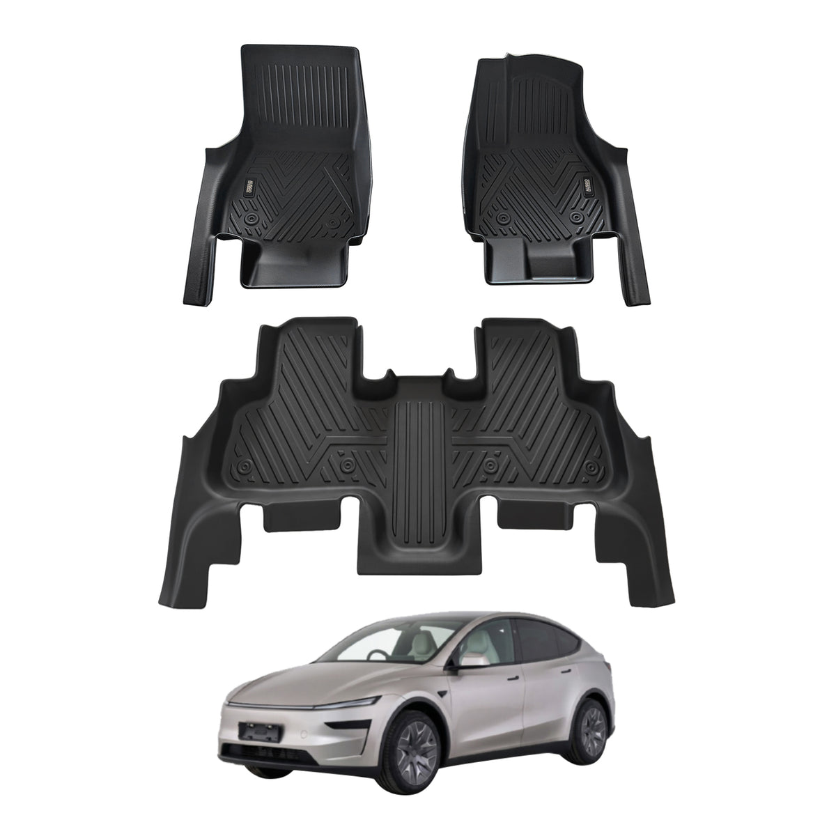 PRE-ORDER 5D Car Floor Mats for Tesla Model Y L 6-Seat 2026-Onwards