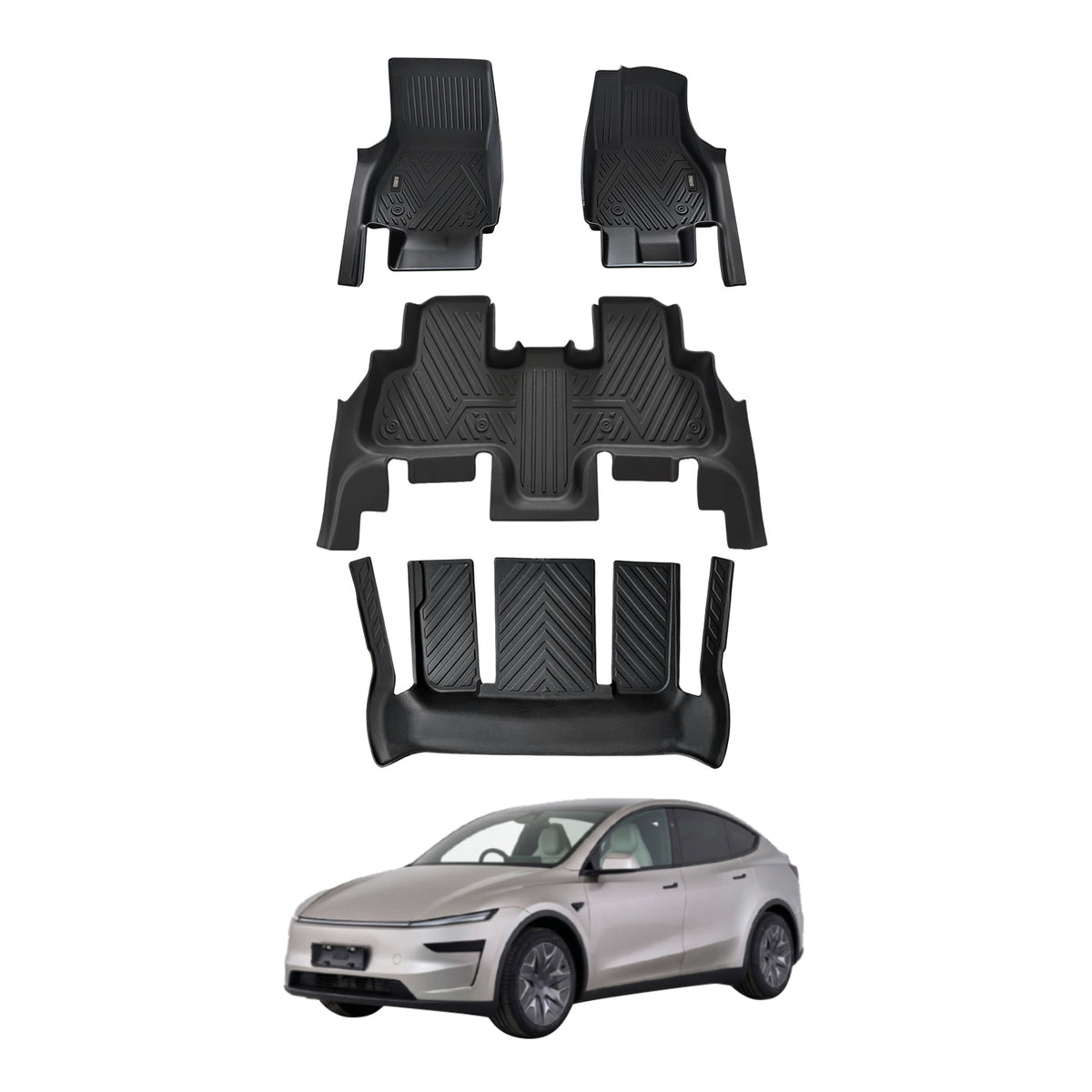 PRE-ORDER 5D Car Floor Mats for Tesla Model Y L 6-Seat 2026-Onwards