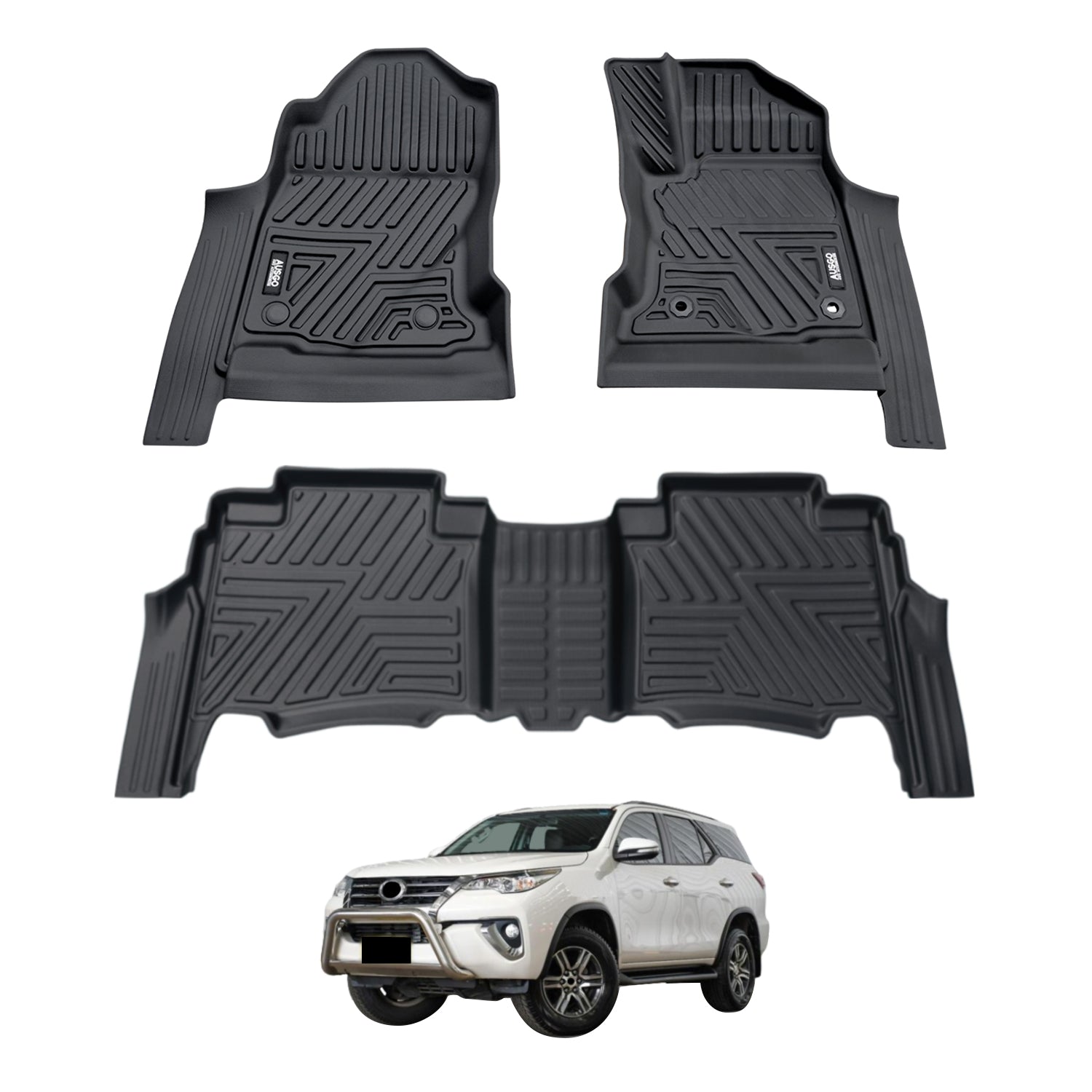 5D Car Floor Mats for Toyota Fortuner Auto Transmission 2015-Onwards