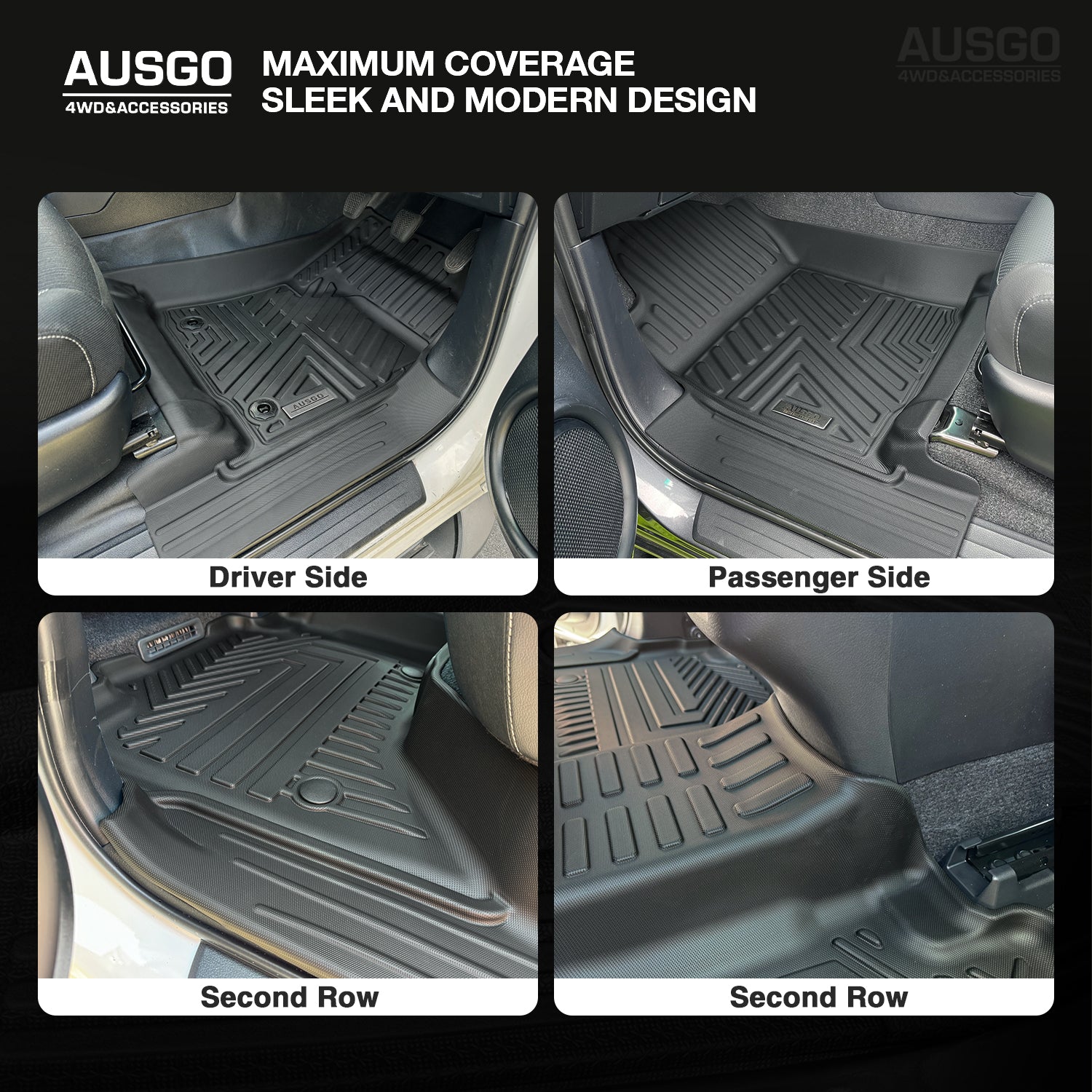 5D Car Floor Mats for Toyota Hilux Dual Cab 2015-Onwards Manual Trans