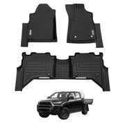 5D Car Floor Mats for Toyota Hilux Dual Cab 48V Hybrid 2024-Onwards