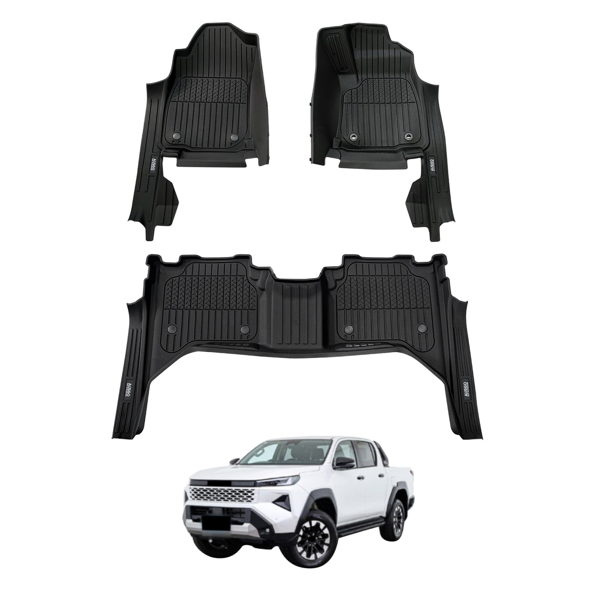 7D Injection Floor Mats for Toyota Hilux Dual Cab 2025-Onwards