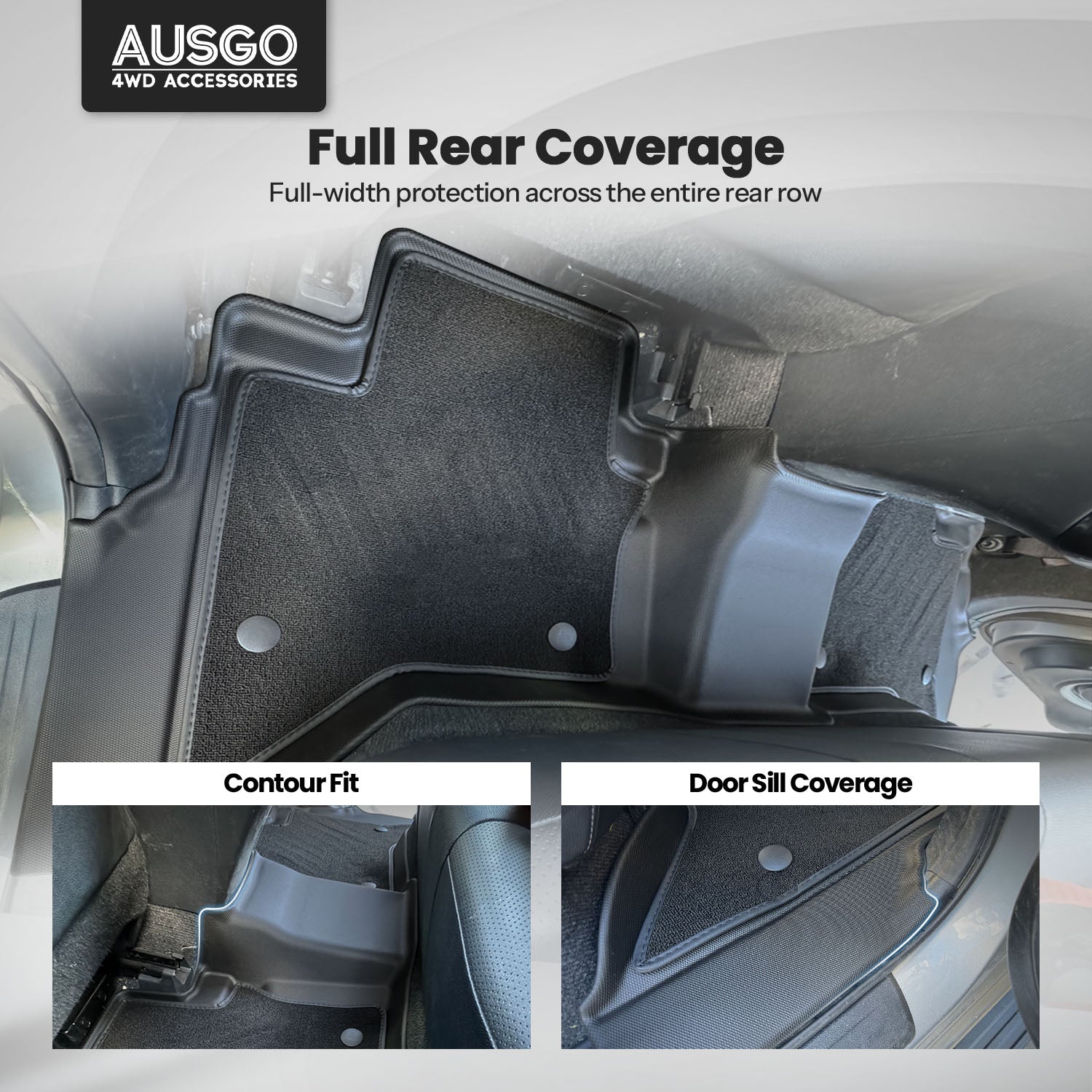 Double-Layer Car Floor Mats for Toyota Hilux Dual Cab 2025-Onwards Auto Trans