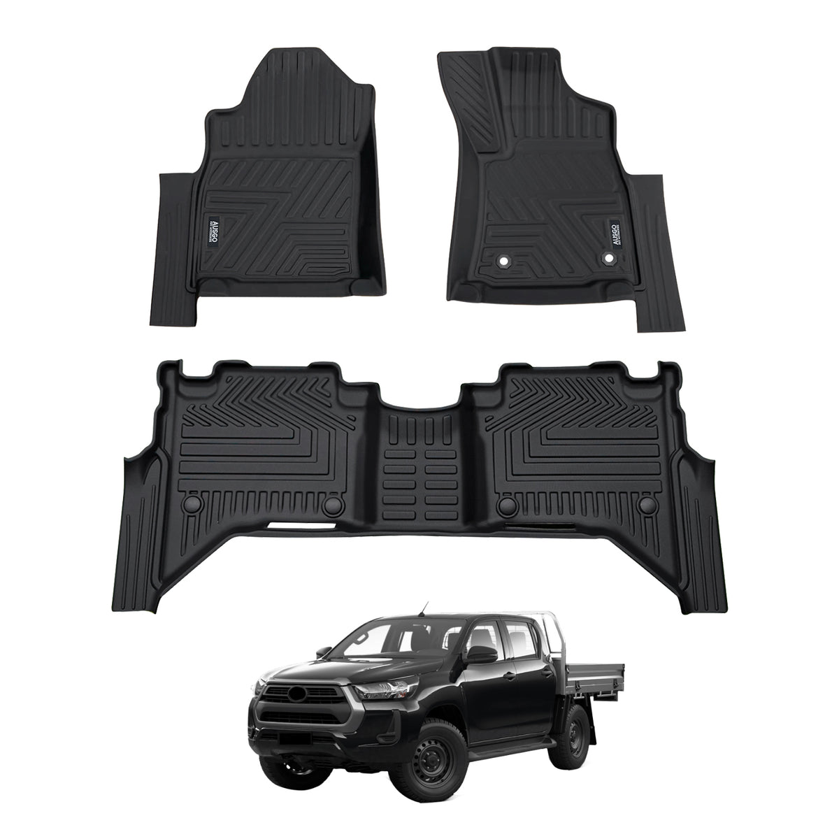 5D Car Floor Mats for Toyota Hilux Hybrid / EV Dual Cab 2024-Onwards