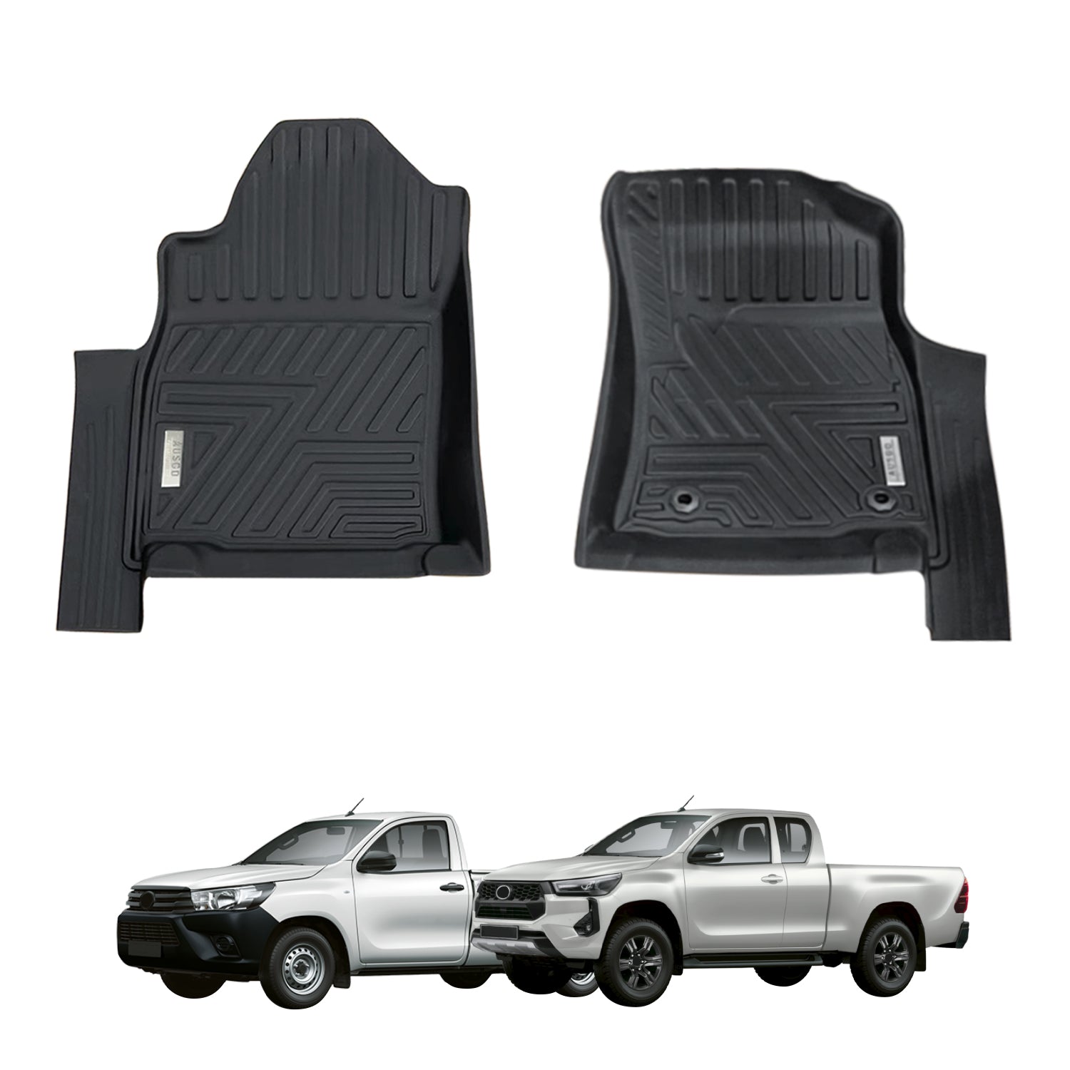 5D Car Floor Mats for Toyota Hilux Manual Transmission Single / Extra Cab 2015-Onwards