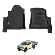 5D Car Floor Mats for Toyota Hilux Manual Transmission Single / Extra Cab 2025-Onwards