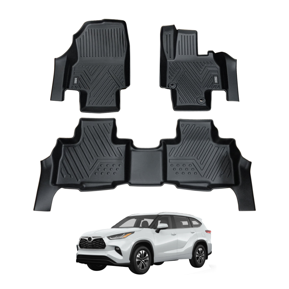 5D Car Floor Mats for Toyota Kluger 2021-Onwards