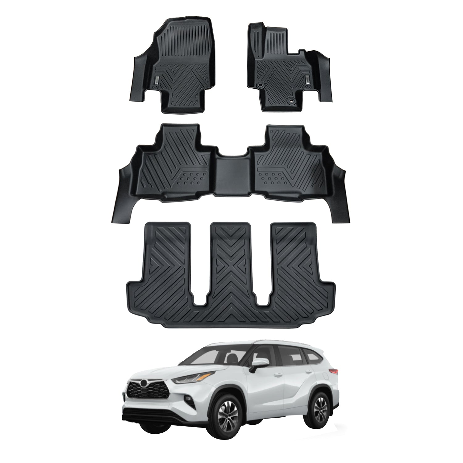 5D Car Floor Mats for Toyota Kluger 2021-Onwards